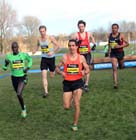 Arturo Casado, Briminn Kipruto, Andrew Wiles, Mark Mitchell and Kenenisa Bekele, Mens 3k, BUPA Great Edinburgh Cross Country